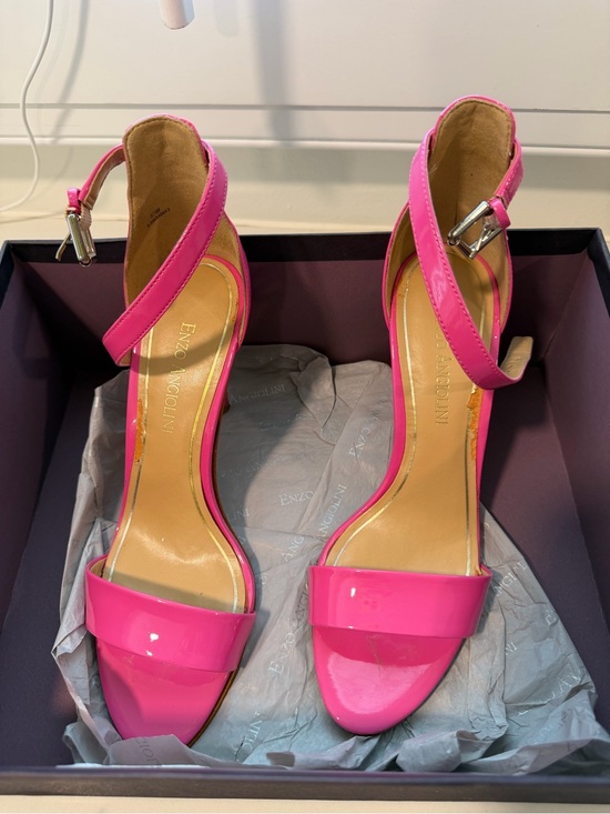 Enzo Angiolini Shoes - Enzo Angiolini Hot Pink Patent Ankle-Strap Heels